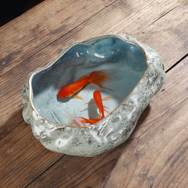 Retro Large Turtle Fish Tank Hydrocotyle Bowl