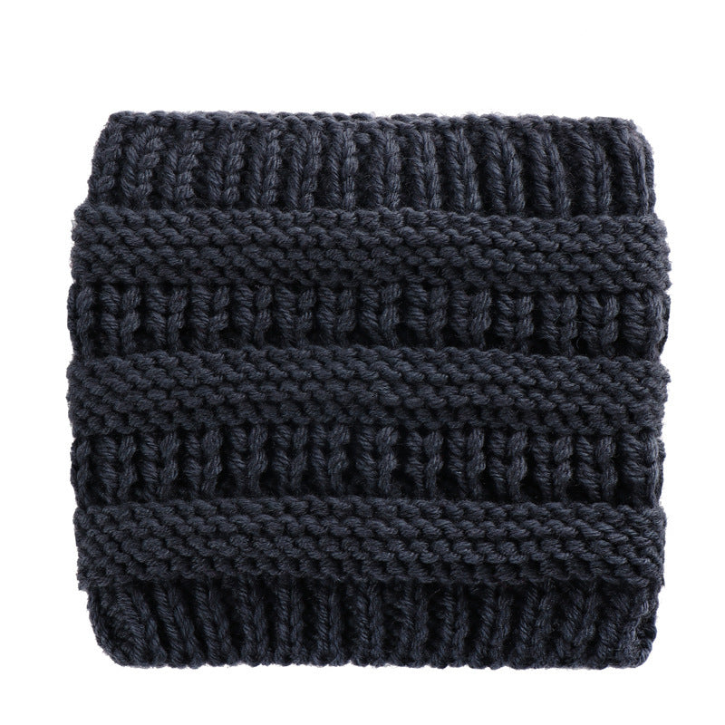 Soft Adjustable Acrylic Knit Women’s Winter Ponytail Beanie Headwrap
