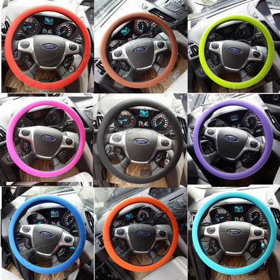 Non-Slip Silicone Steering Wheel Cover – Universal Car Fit