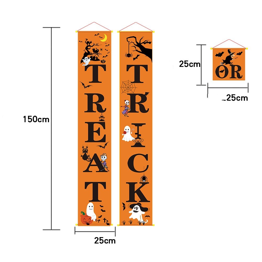 Halloween Outdoor Banner – Spooky Hanging Couplets Decoration for Yard and Porch