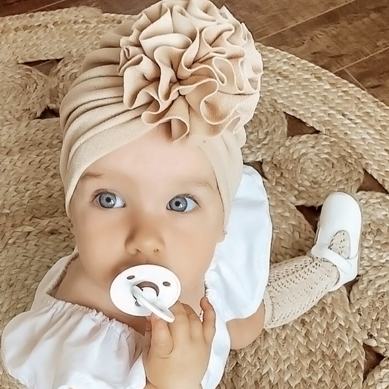 Unisex Hooded Baby Hat Cotton Twill Floral One Size