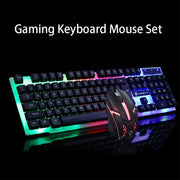 GTX300 RGB Gaming Keyboard & Mouse Combo – Backlit “Glowing” Set, Adjustable DPI (USB Wired)