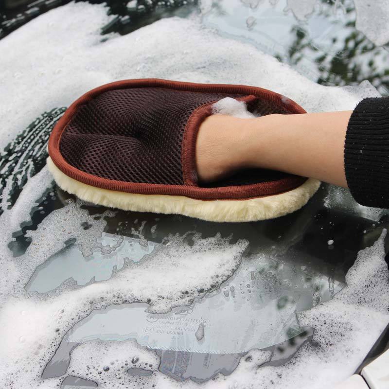 Car Wash Cleaning Gloves – Soft Hair Mitt for Car & Motorcycle Detailing Tools