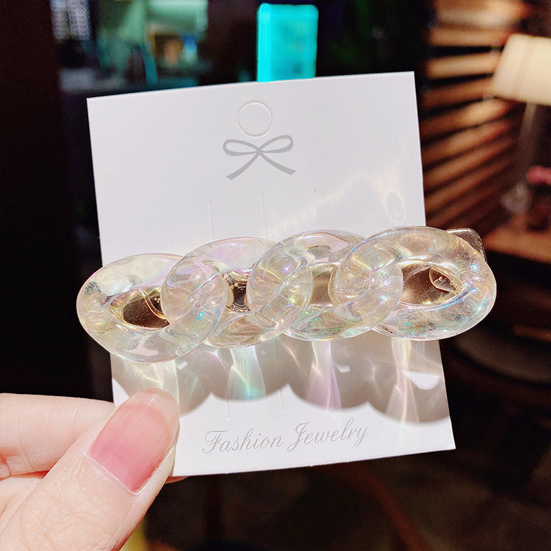 Girly Heart Transparent Hairpin