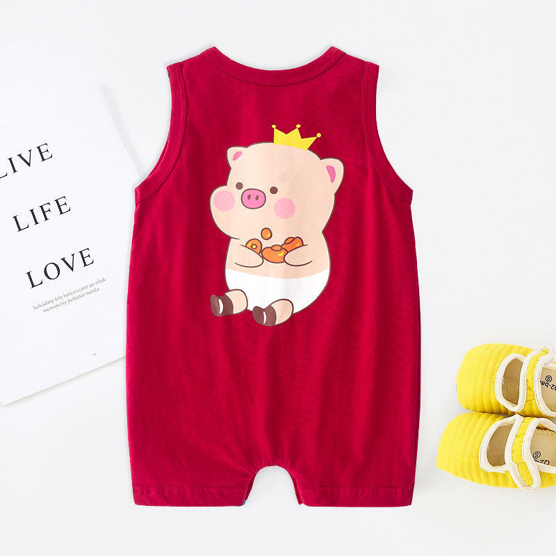 Baby Romper – Sleeveless Strap Pants One-Piece Outfit