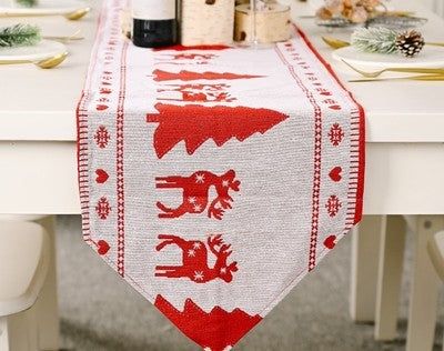 Knitted Christmas Table Runner Decoration