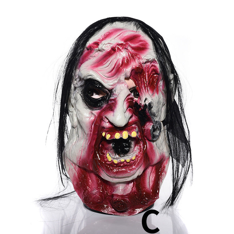 Horror Vampire Mask – Stiff Face Headgear for Halloween Cosplay and Costume Parties
