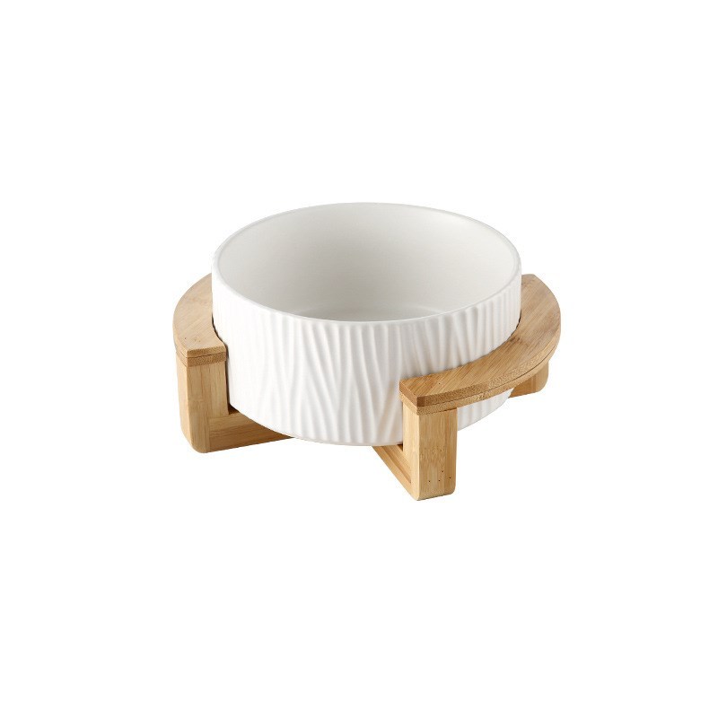 Dual-Purpose Ceramic Cat Bowl – Food & Water Dish for Pets