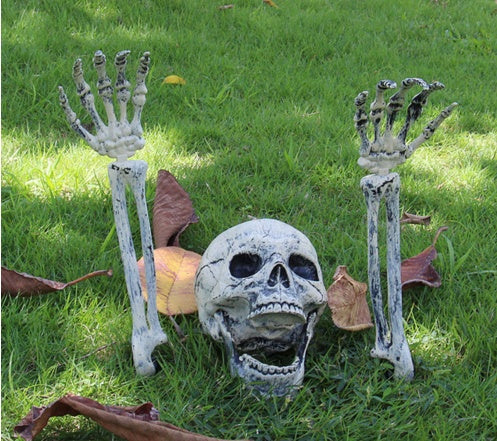 Halloween Skeleton Prop – Realistic Plastic Human Body Decoration for Haunted House and Secret Room