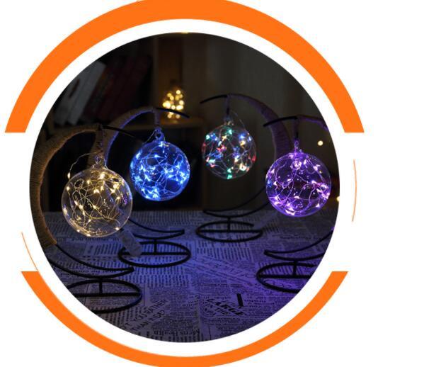 LED Rattan Ball String Lights Creative Copper Wire Decorative Lamp for Bedroom and Christmas