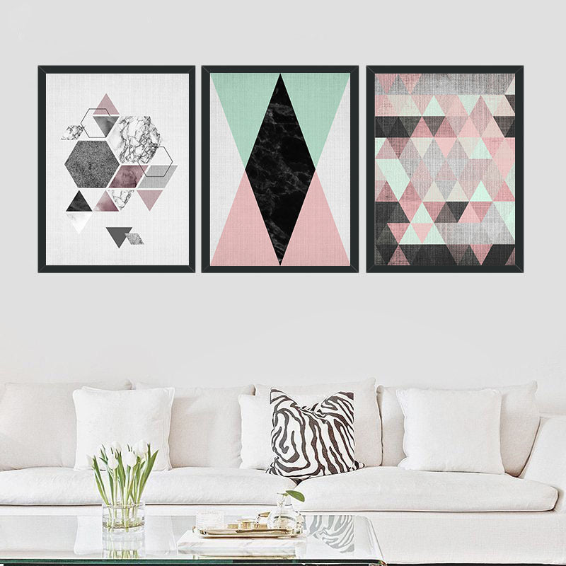 Geometric Canvas Wall Painting – Modern Abstract Art for Home & Office Decor