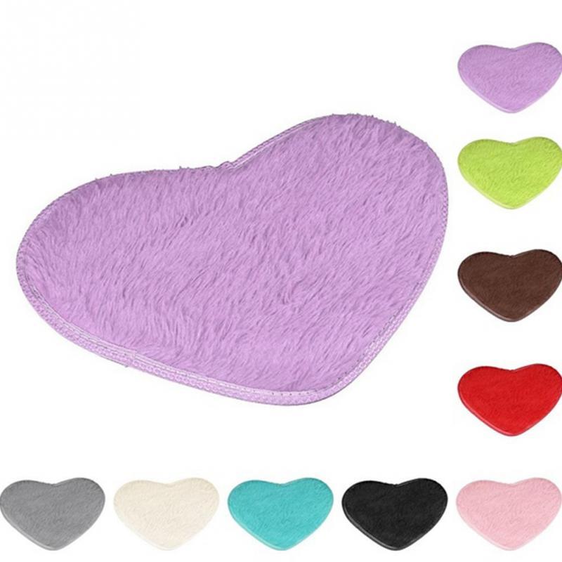 Thickened Heart-Shaped Silk Mats – Non-Slip Door Mats for Bathroom, Living Room & Bedroom