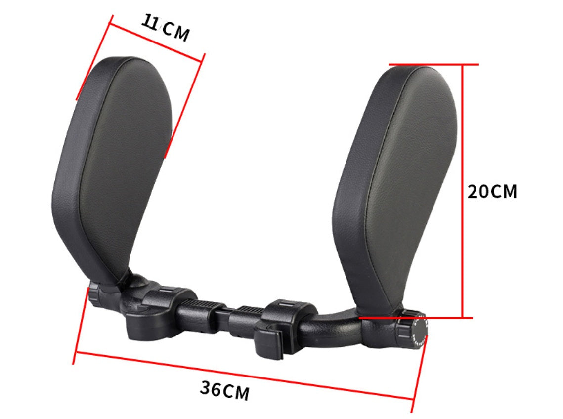 Adjustable Car Headrest Pillow, Soft Leather Travel Neck Support Cushion
