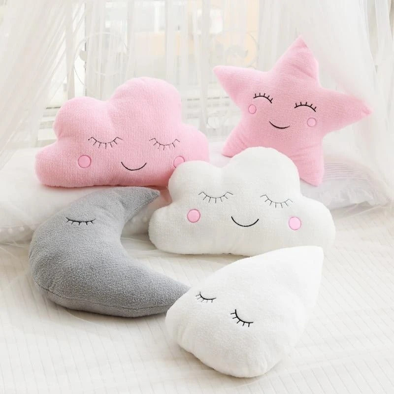 Sky Series Plush Pillow Cloud Moon Raindrop PP Cotton
