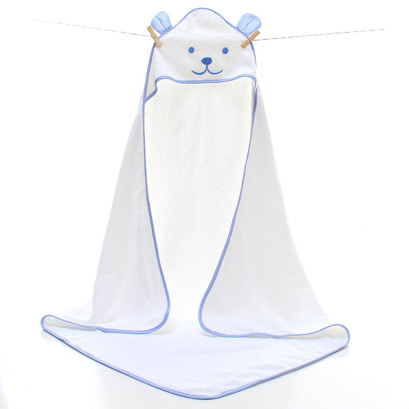 100 Percent Cotton Kids Bath Towel With Bear Embroidery