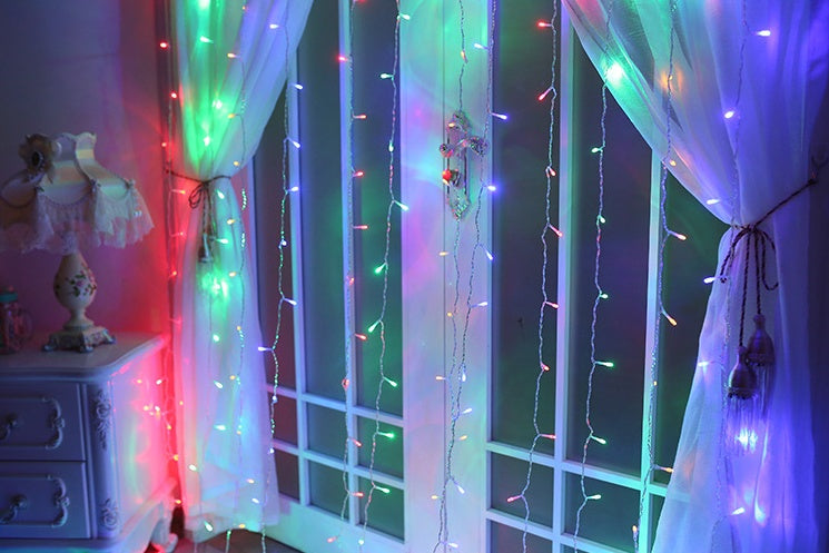 Festive 3x3m Christmas LED Curtain Lights