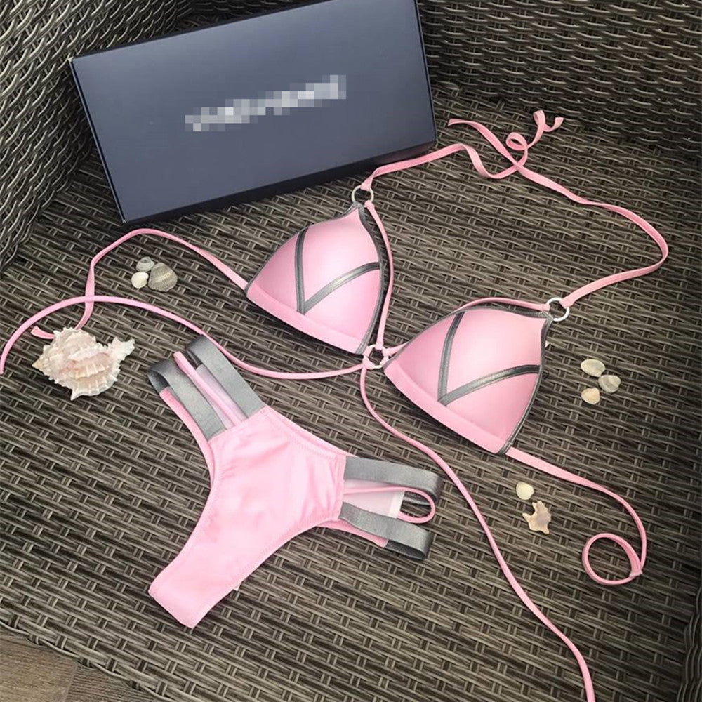 Women’s Shimmer Bikini Set – Bronzing Fabric
