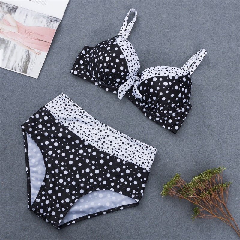 Women’s Retro Polka Dot Bikini Set – Sexy Underwire Swimwear