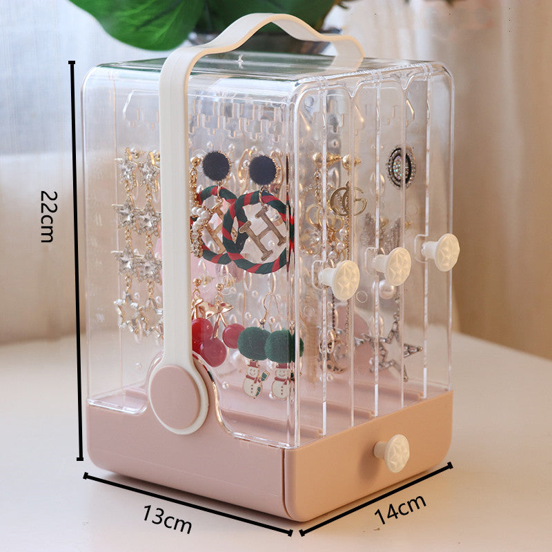 Multilayer Rotatable Plastic Jewelry Storage Box