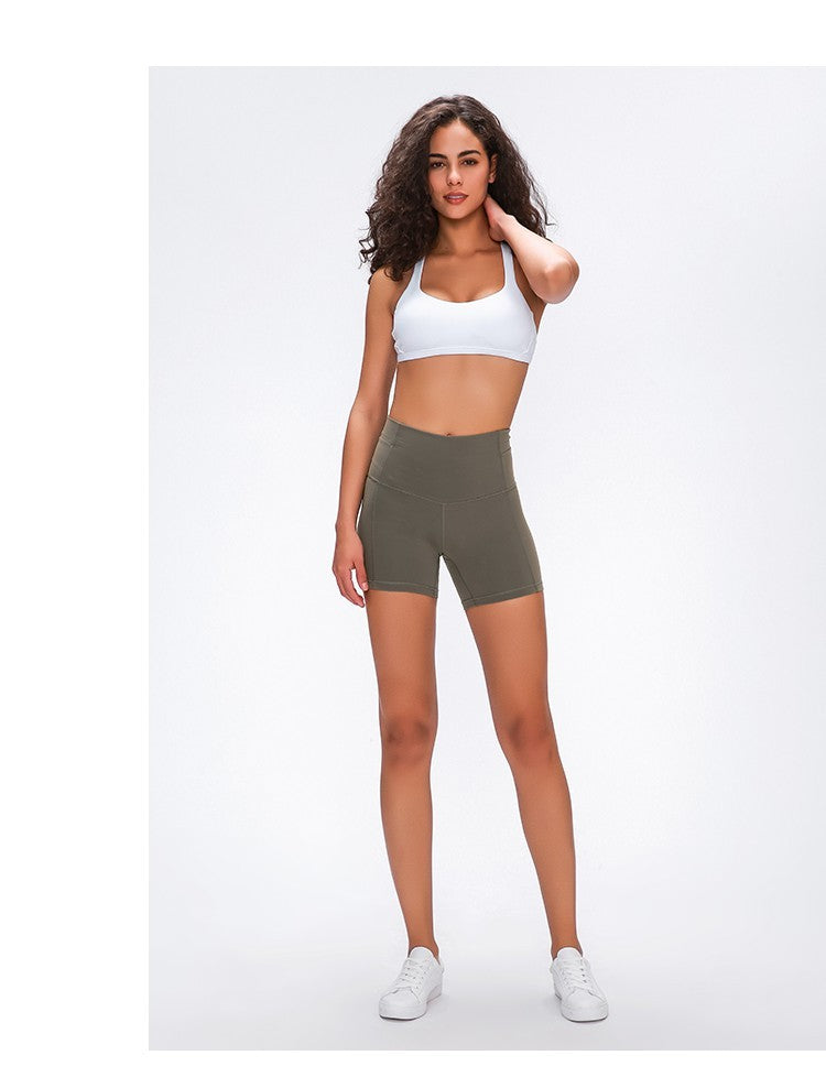 High-Waist Hip-Lifting Sports Shorts – Women's Tight Fit Fitness Pants