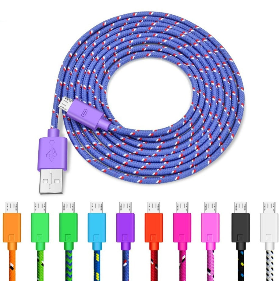 Woven Nylon Charging & Data Cable – Durable & Tangle-Free
