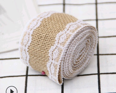 5cm Wide Lace Linen Roll – DIY Handmade Christmas, Wedding, and Craft Decorations