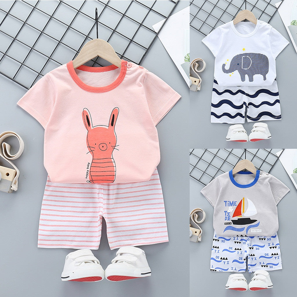Children’s Baby Sports Short Sleeve Clothes – Stylish & Comfortable International Style