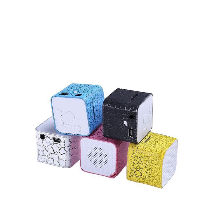 Mini Card Water Cube Colorful Lights External Mp3 Player