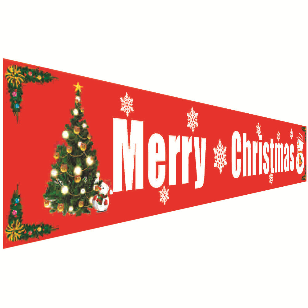 Christmas Couplet Curtain Banners Hanging Flag Window Pendants