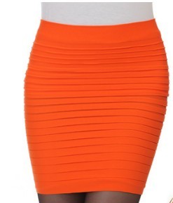 Women’s High-Waist Mini Skirt – Summer Thin Candy-Color A-Line