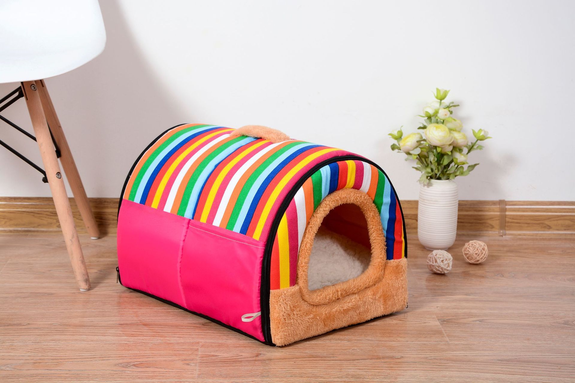 Small Lightweight Tunnel Pet House with Non-Slip Base