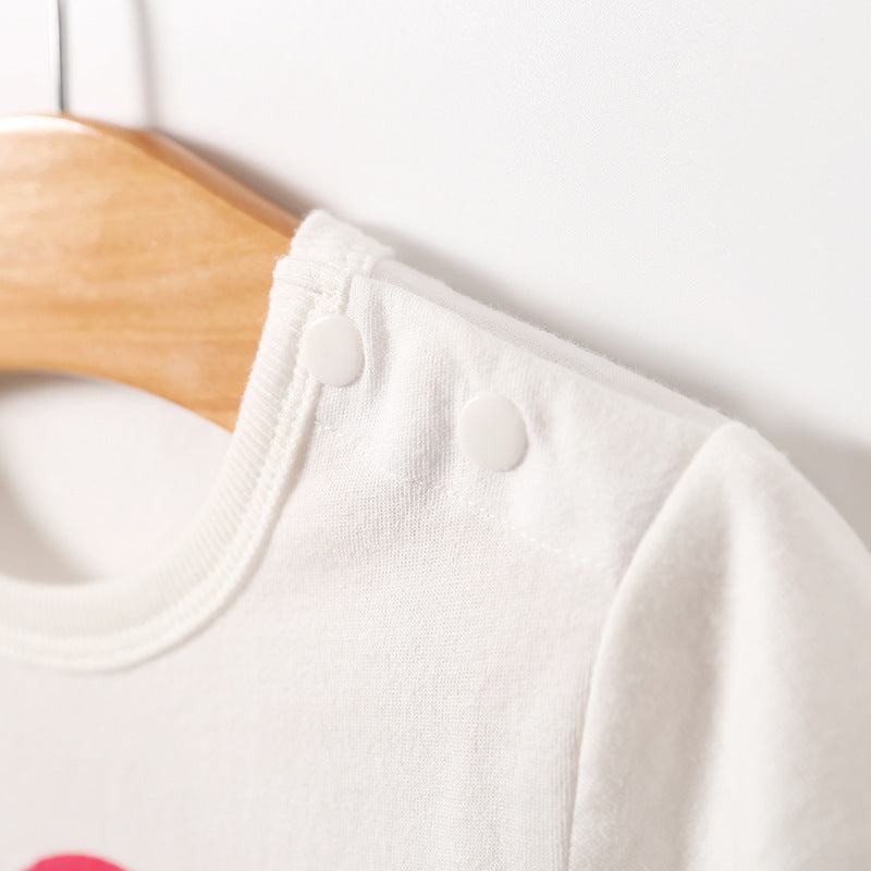 Baby Short Sleeve Triangle Romper – Newborn Cotton One-Piece