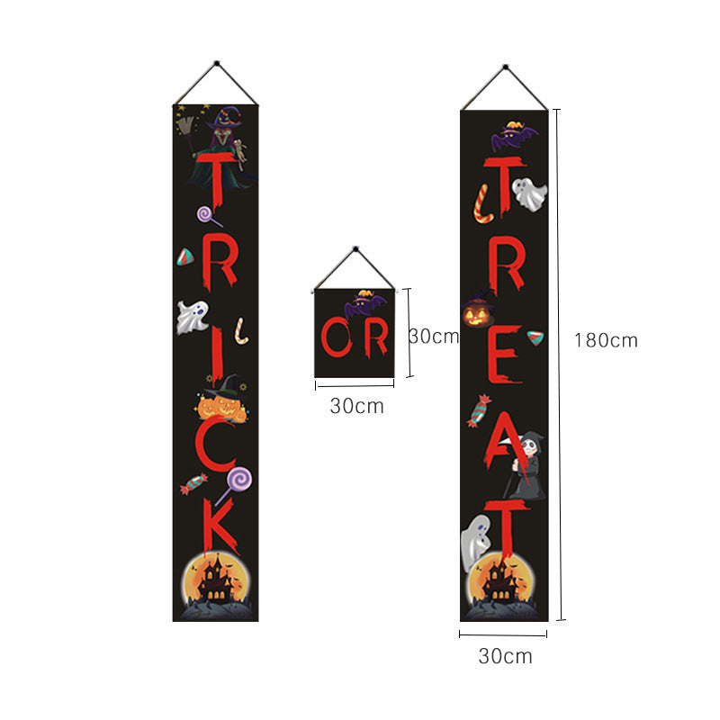 Halloween Door Banner – Spooky Hanging Couplet Decoration for Home and Party