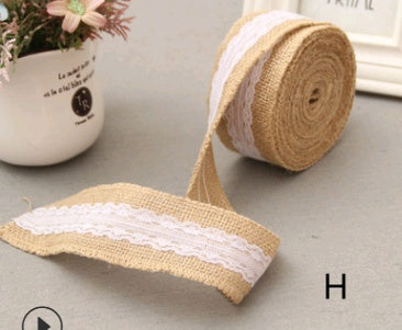 5cm Wide Lace Linen Roll – DIY Handmade Christmas, Wedding, and Craft Decorations