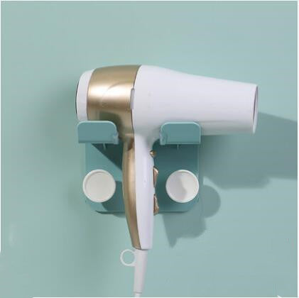 Punch-Free Bathroom Hair Dryer Rack – Hook & Wall-Mount Bracket