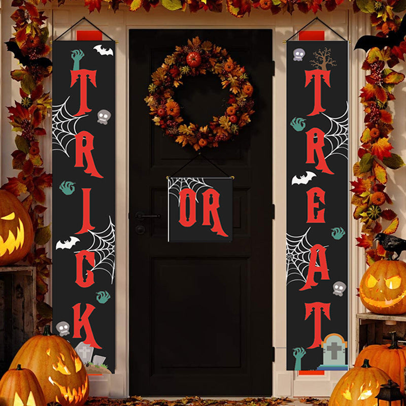 Halloween Door Banner – Spooky Hanging Couplet Decoration for Home and Party