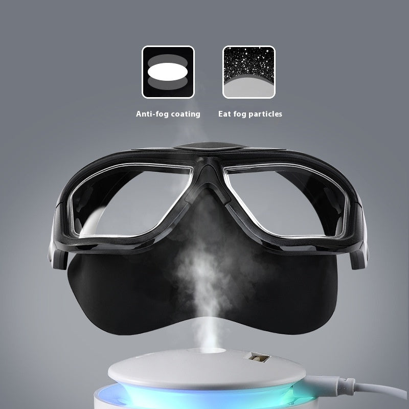 Professional Anti-fog Big Box Glasses Head Free Diving