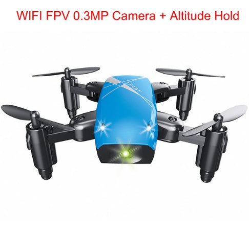 Micro Foldable RC Drone – Quadcopter Toy with Camera, 3D Steering Wheel Remote, WiFi APP Control, Kids Gift Helicopter