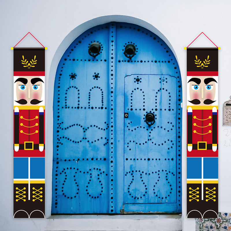 Christmas Couplet Curtain Banners Hanging Flag Window Pendants