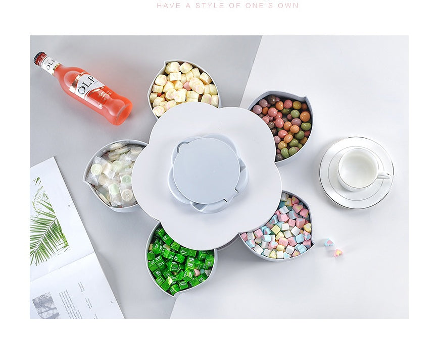 Rotating Plastic Storage Box Seed Nut Candy Dried Fruit Box