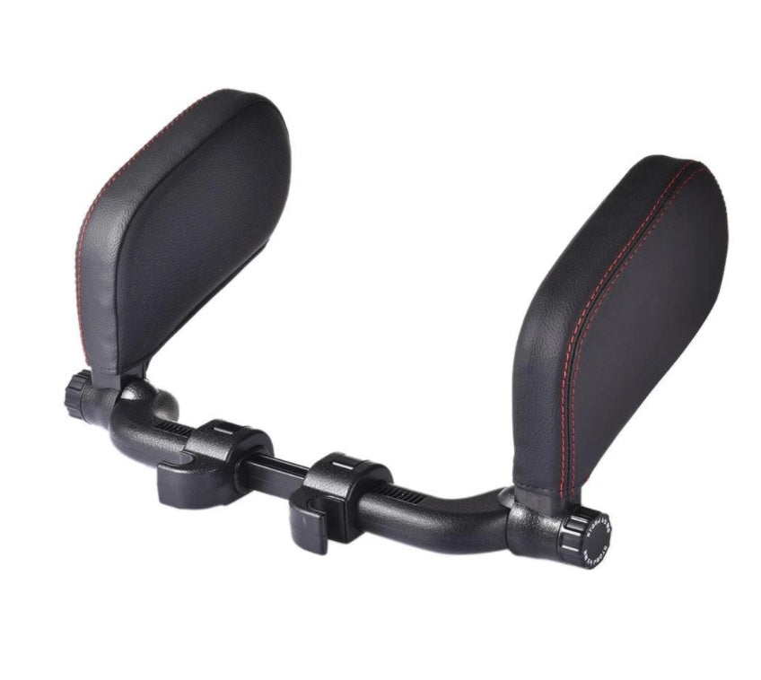 Adjustable Car Headrest Pillow, Soft Leather Travel Neck Support Cushion
