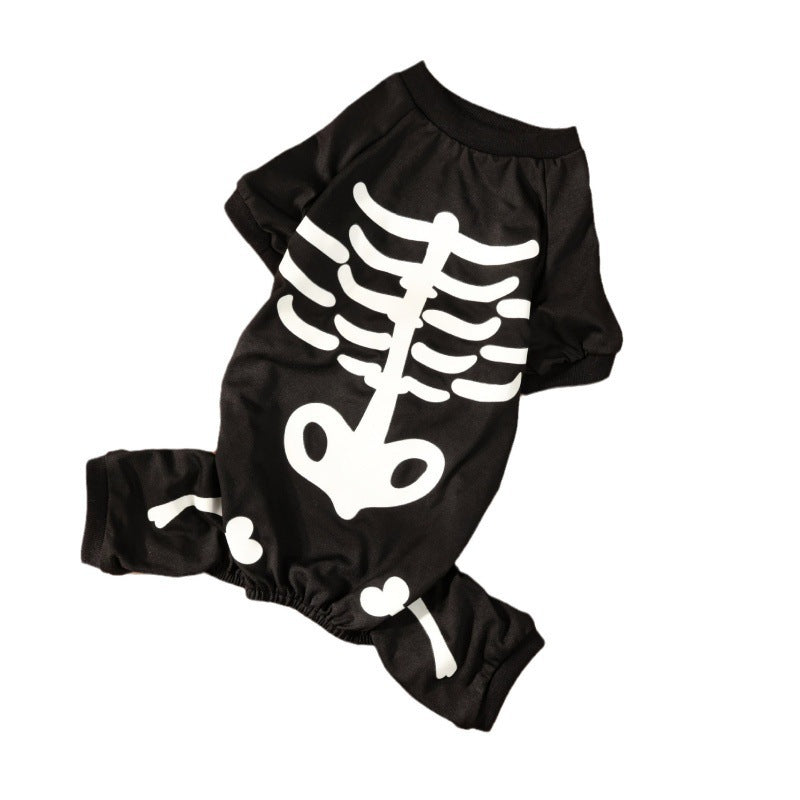 Halloween With Luminous Skull Bones Four-legged Pet Clothing Pet Clothes