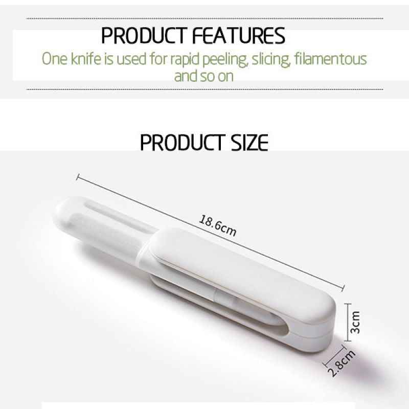 3-in-1 Rotary Paring Knife – Stainless Steel Peeler, Grater & Shredder in One