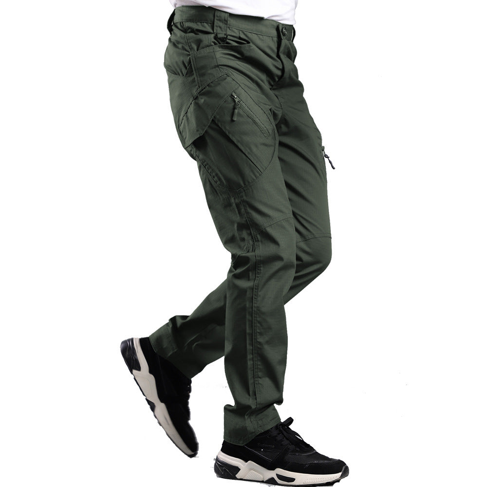 Men’s Outdoor Military Cargo Pants – Loose Multi-Pocket Overalls Trousers