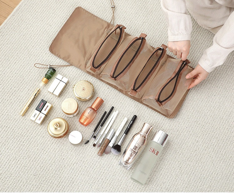 4-in-1 Mesh Makeup Bag – Portable Cosmetic Travel Organizer