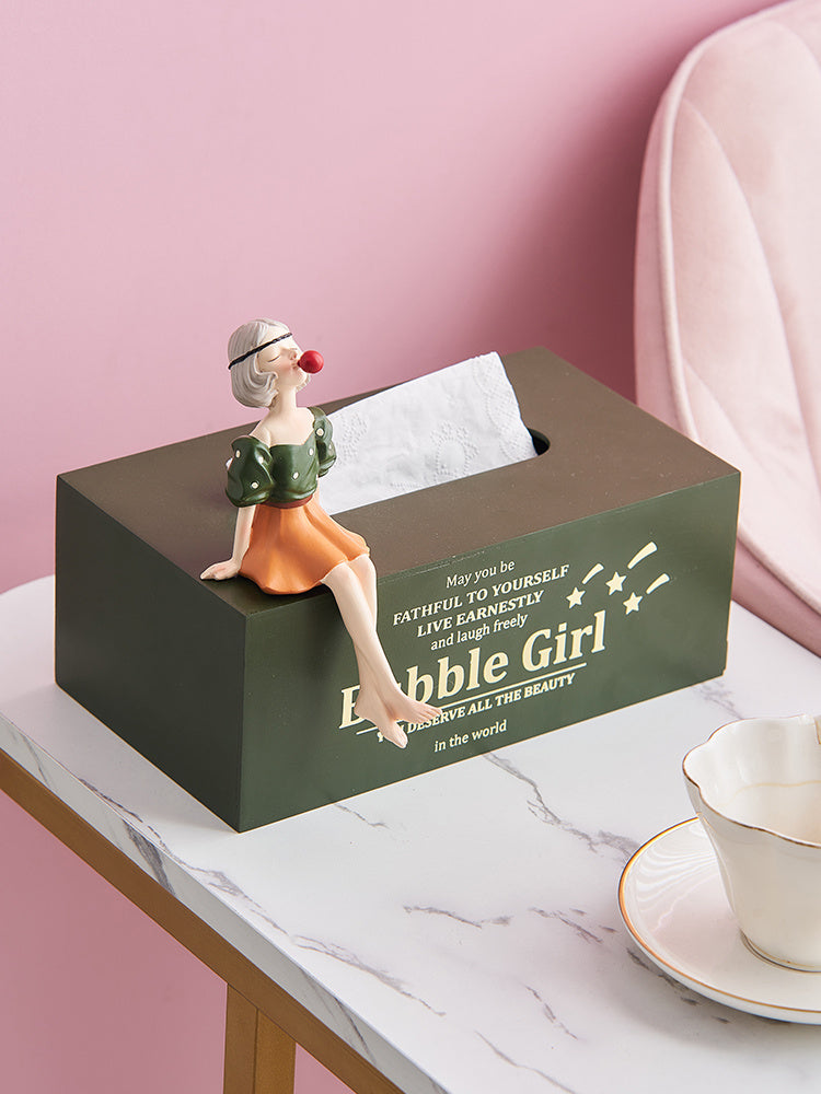 Creative Cute Home Dining Table Living Room Tissue Box Desktop Paper Storage