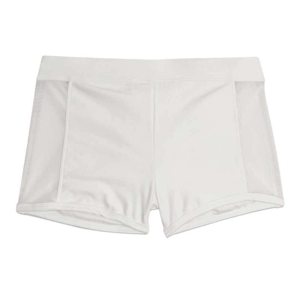 Mesh Stitching Boxer Swimming Trunks