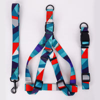 Blue and Red Three Piece