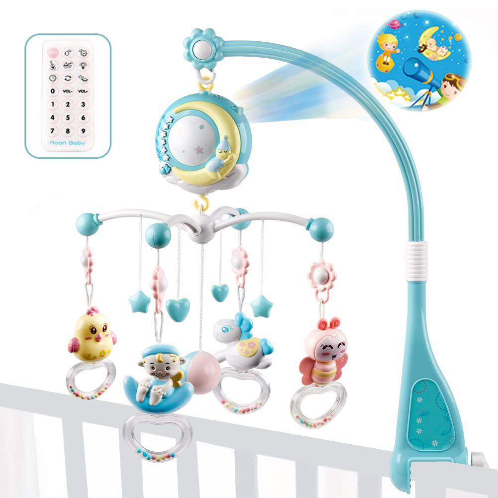 Unisex Baby Rotating Crib Mobile With Music Box Plastic