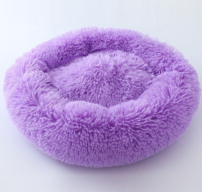 Soft Long-Hair Plush Pet Nest Bed in Multiple Sizes and Colors